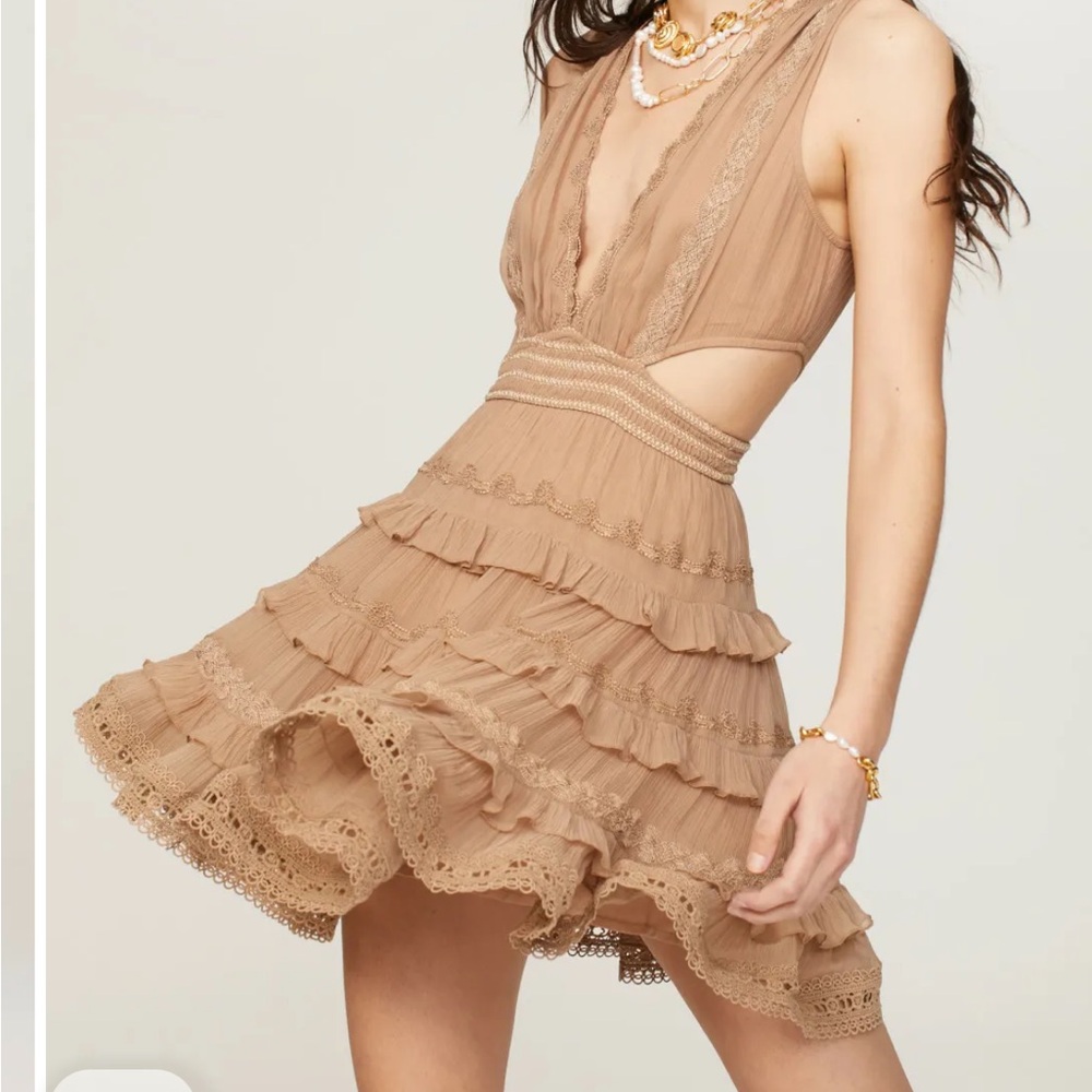 Rococo Sand Mini Dress Tan